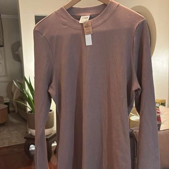 NWT PINK Victoria's Secret XXLarge Long Sleeve Rib Mini Dress - Picture 2 of 5